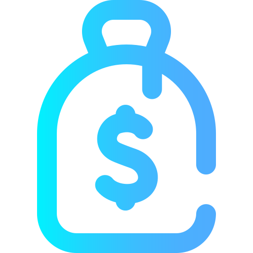 Money bag Super Basic Omission Gradient icon