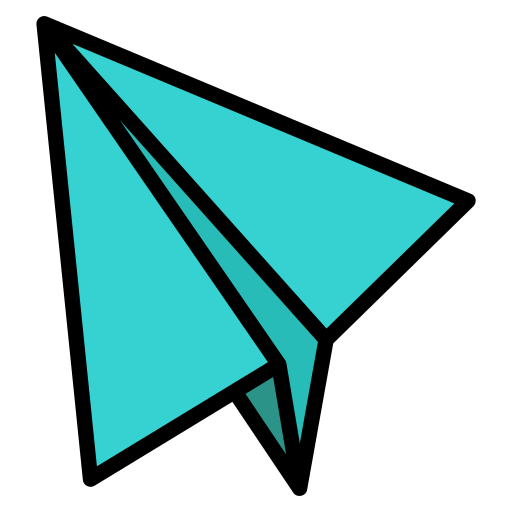 Paper airplane Generic color lineal-color icon