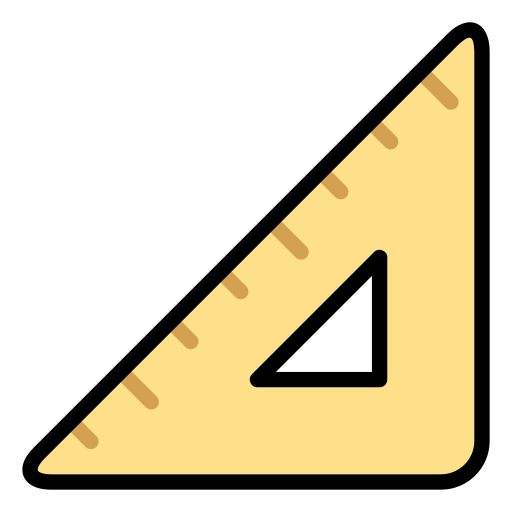 三角定規 Generic color lineal-color icon