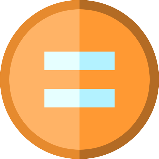 Equal Basic Straight Flat icon