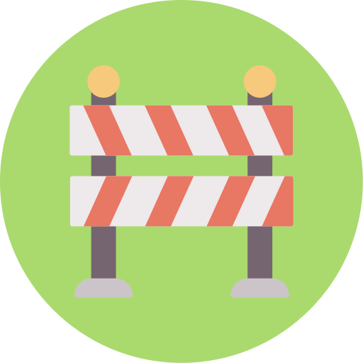 Road Barrier Generic color fill icon