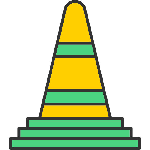 stożek ruchu Generic color lineal-color ikona