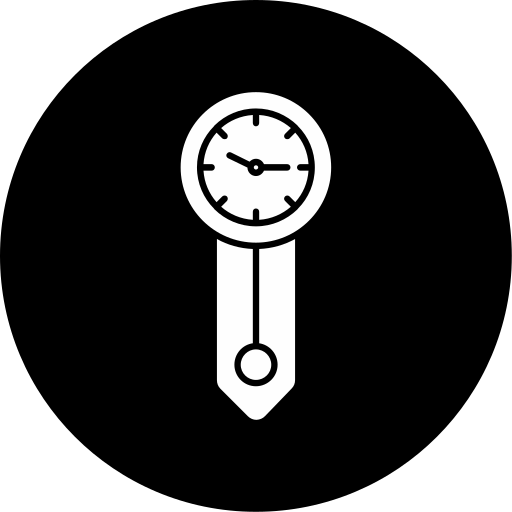 reloj de pared Generic black fill icono