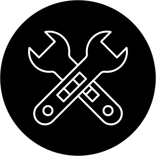 klucz krzyżowy Generic black fill ikona