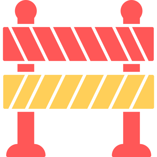 barrière routière Generic color fill Icône