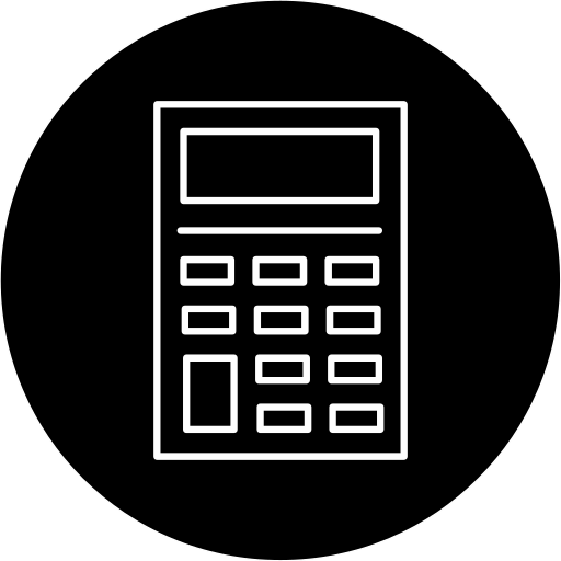 kalkulator Generic black fill ikona