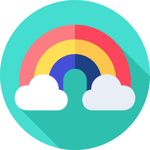 arcobaleno Flat Circular Flat icona