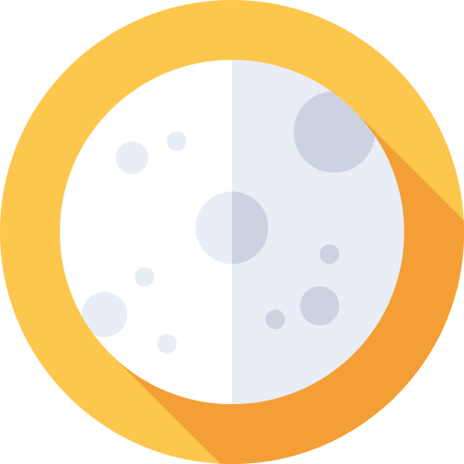 Full moon Flat Circular Flat icon