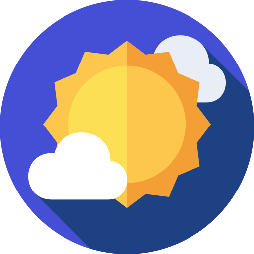 zonnig Flat Circular Flat icoon