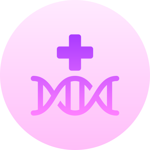 terapia de genes Basic Gradient Circular icono