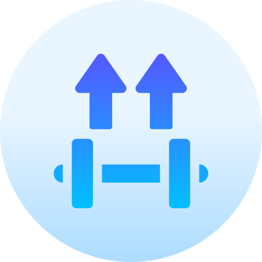 Weight Lifting Basic Gradient Circular icon