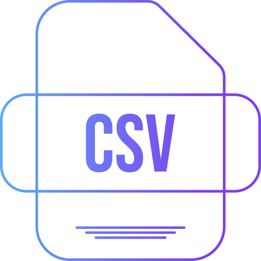 csv Generic gradient outline Icône
