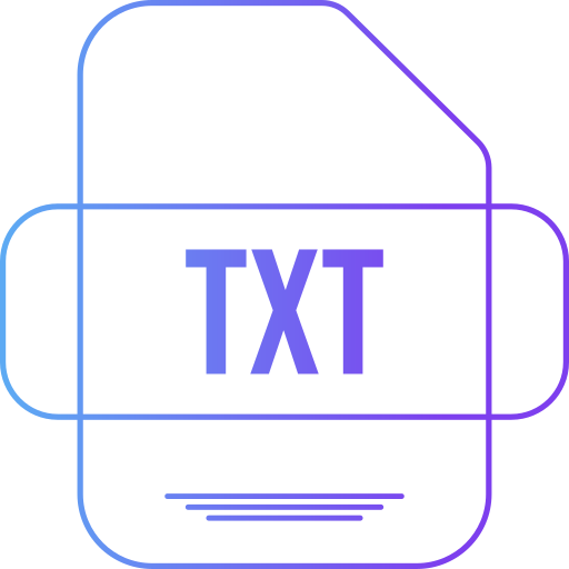 Txt Generic gradient outline icon