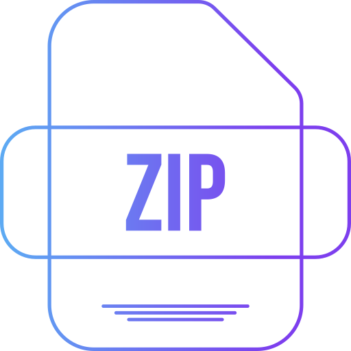 Zip Generic gradient outline icon