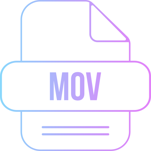 mov файл Generic gradient outline иконка