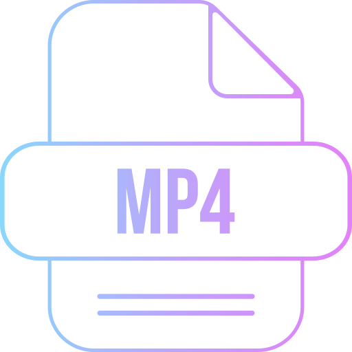 archivo mp4 Generic gradient outline icono