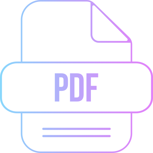 pdf 파일 Generic gradient outline icon