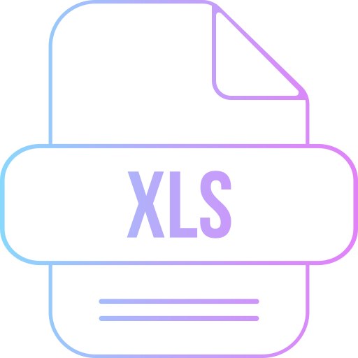 xls 파일 Generic gradient outline icon