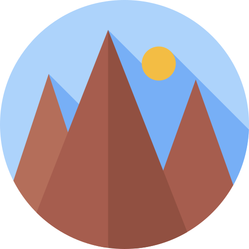 montagne Flat Circular Flat icona