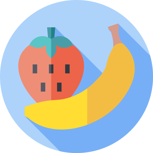 frutas Flat Circular Flat icono