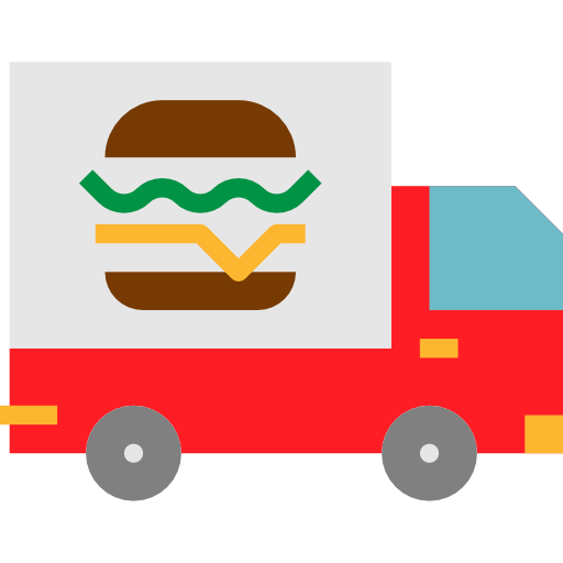 camion di cibo mynamepong Flat icona