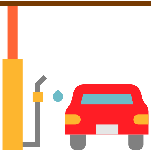 benzinestation mynamepong Flat icoon
