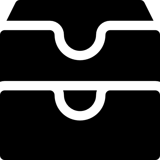 postvak in Basic Rounded Filled icoon