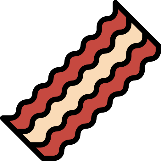 bacon mynamepong Lineal Color icona