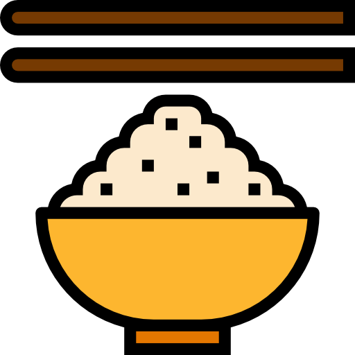 bol de arroz mynamepong Lineal Color icono