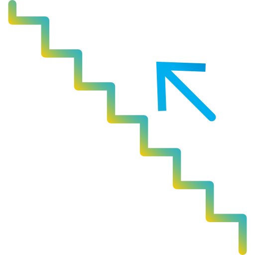 Upstairs xnimrodx Lineal Gradient icon