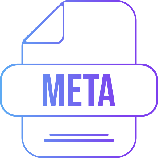 meta Generic gradient outline icona