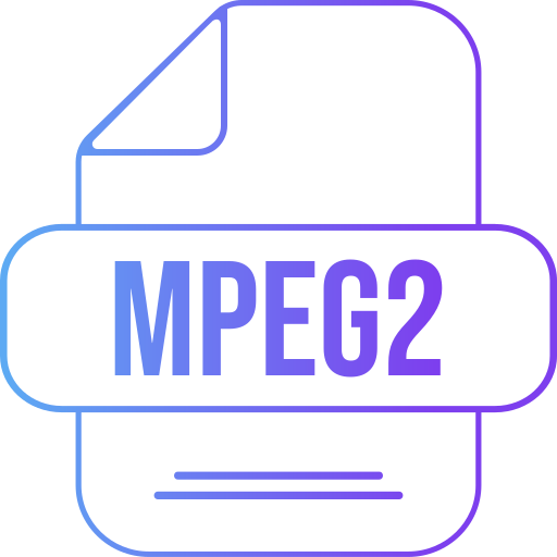 mpeg2 Generic gradient outline icon