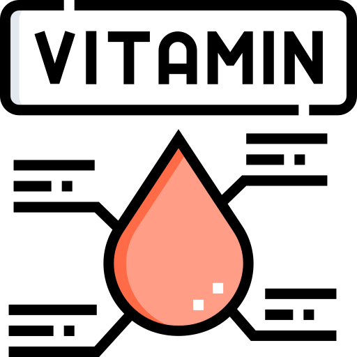 vitamine test Detailed Straight Lineal color icoon