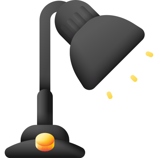 Desk lamp 3D Color icon