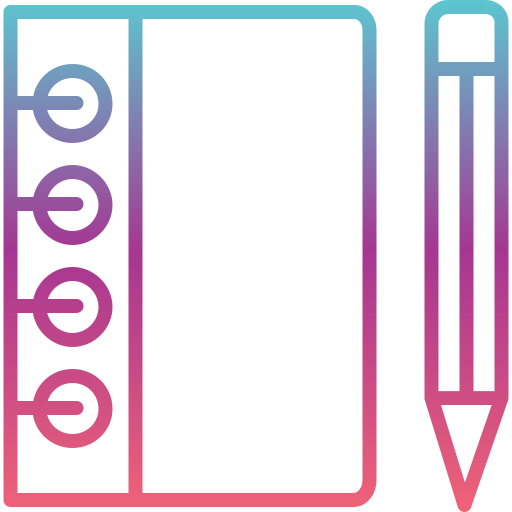 schetsboek Generic gradient outline icoon