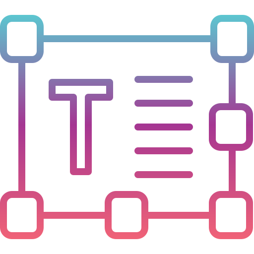 text editor Generic gradient outline иконка