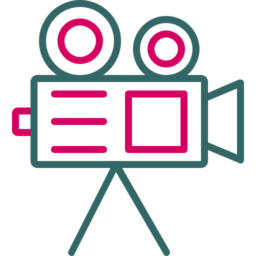 camara de video Generic color outline icono