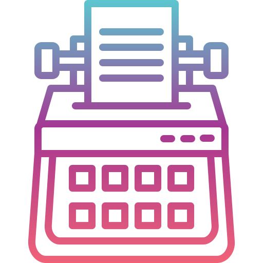 Typewriter Generic gradient outline icon