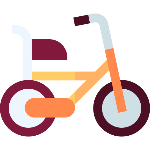 bicicleta Basic Straight Flat Ícone