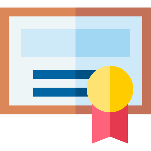 certificato Basic Straight Flat icona