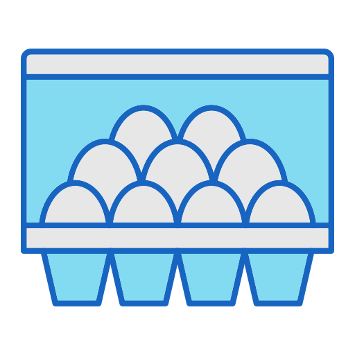 달걀 카톤 Generic color lineal-color icon