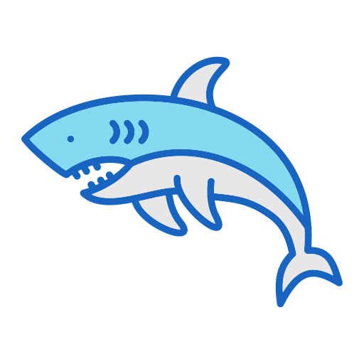 鮫 Generic color lineal-color icon