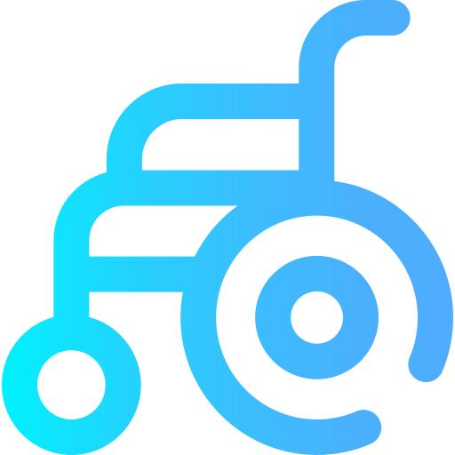 silla de ruedas Super Basic Omission Gradient icono