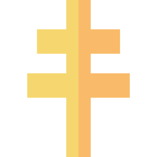 cruz patriarcal Basic Straight Flat Ícone
