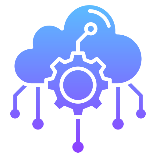 cloud service Generic gradient fill icono