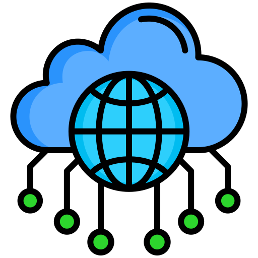 réseau cloud Generic color lineal-color Icône