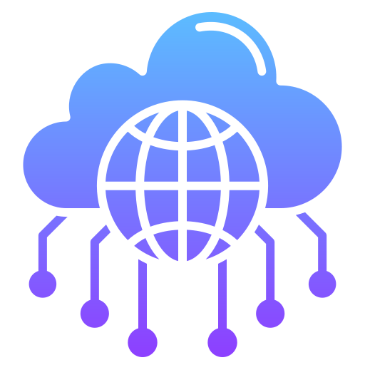 réseau cloud Generic gradient fill Icône