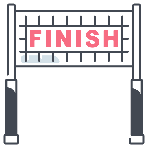 Finish line Generic color lineal-color icon