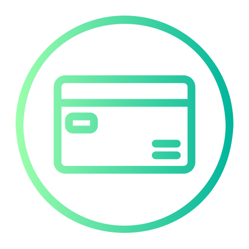 pagamento con carta di credito Generic gradient outline icona