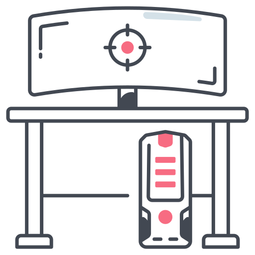 コンピュータセット Generic color lineal-color icon